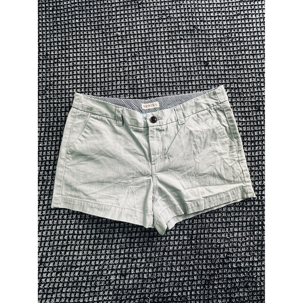 Merona Chino Shorts Womens 6 Gray Excellent Cotton Casual‎ Preppy